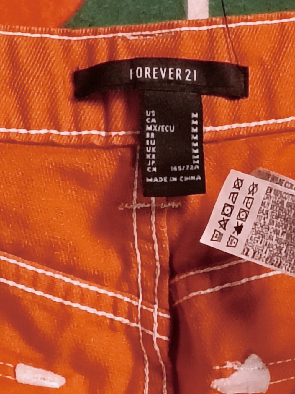 Forever 21 Orange Straight Leg Cargo Pants Utility Y2K Women’s Size M - Picture 11 of 12